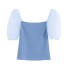 Damen-Crop-Top A2963 blau