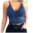 Damen-Crop-Top aus Spitze A1190 blau