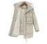 Damen-Daunenjacke mit Fell J1056 beige