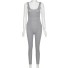 Damen-Fitness-Overall A2056 grau