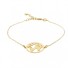 Damen-Globuskettenarmband golden