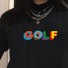 Damen-Golf-T-Shirt schwarz