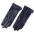 Damen-Handschuhe aus echtem Leder J824 dunkelblau