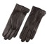 Damen-Handschuhe aus echtem Leder J824 dunkelbraun