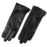 Damen-Handschuhe aus echtem Leder J824 schwarz