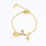 Damen-Kettenarmband mit einer Rose golden