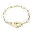 Damen-Kettenarmband mit Handschellen golden