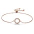 Damen-Kettenarmband mit Ring P146 altrosa