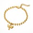 Damen-Kugelarmband mit Libelle golden