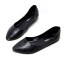 Damen-Lederballerinas J819 schwarz