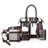 Damen-Lederhandtasche im 4er-Set J113 dunkelbraun