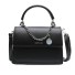 Damen-Lederhandtasche klein M685 schwarz