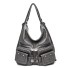 Damen-Lederhandtasche M1005 dunkelgrau