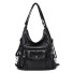 Damen-Lederhandtasche M1045 schwarz