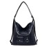 Damen-Lederhandtasche M1064 dunkelblau