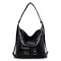 Damen-Lederhandtasche M1064 schwarz