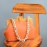 Damen-Lederhandtasche M1133 orange