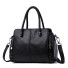 Damen-Lederhandtasche M1154 schwarz