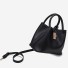 Damen-Lederhandtasche M1185 schwarz