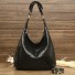 Damen-Lederhandtasche M1240 schwarz