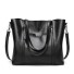 Damen-Lederhandtasche M1253 schwarz