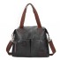 Damen-Lederhandtasche M1254 schwarz