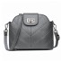 Damen-Lederhandtasche M1268 dunkelgrau