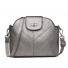 Damen-Lederhandtasche M1268 silbern