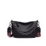 Damen-Lederhandtasche M1297 schwarz