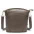 Damen-Lederhandtasche M1307 dunkelgrau