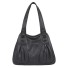 Damen-Lederhandtasche M1327 dunkelgrau