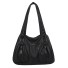 Damen-Lederhandtasche M1327 schwarz