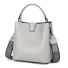 Damen-Lederhandtasche M1397 hellgrau