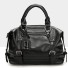 Damen-Lederhandtasche M1398 schwarz