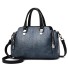 Damen-Lederhandtasche M1438 dunkelblau