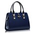 Damen-Lederhandtasche M1463 dunkelblau