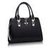 Damen-Lederhandtasche M1463 schwarz