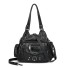 Damen-Lederhandtasche M1547 schwarz