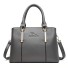 Damen-Lederhandtasche M1575 dunkelgrau