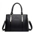 Damen-Lederhandtasche M1575 schwarz