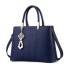 Damen-Lederhandtasche M1591 dunkelblau