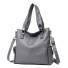 Damen-Lederhandtasche M1605 grau