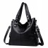 Damen-Lederhandtasche M1605 schwarz