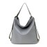 Damen-Lederhandtasche M1691 grau