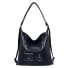 Damen-Lederhandtasche M743 dunkelblau