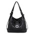 Damen-Lederhandtasche M784 schwarz