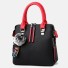 Damen-Lederhandtasche M792 schwarz