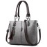 Damen-Lederhandtasche M813 grau