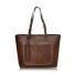 Damen-Lederhandtasche M818 dunkelbraun