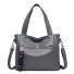 Damen-Lederhandtasche M819 grau